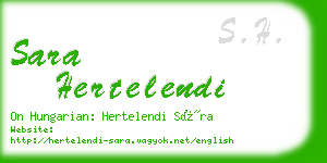 sara hertelendi business card